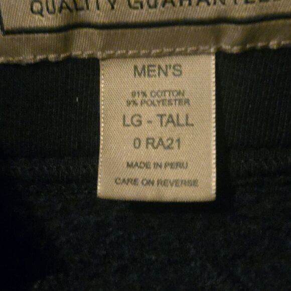 VTG LL Bean L Tall Sweatshirt Embroidered Logo Grunge 90's Peru - Picture 5 of 8